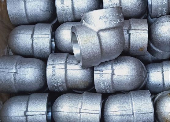Ο αγκώνας ASME B16.11 A105 3000 λίβρες συγκόλλησης υποδοχών κοχλιοτόμησε τη σφυρηλατημένη συναρμολόγηση χάλυβα