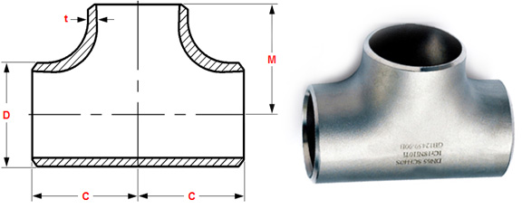 Ευθείς γράμμα Τ & σταυρός ANSI/ASME B16.9 Buttweld